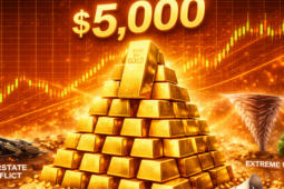 Giá vàng thế giới áp sát 5.000 USD trước rủi ro địa chính trị