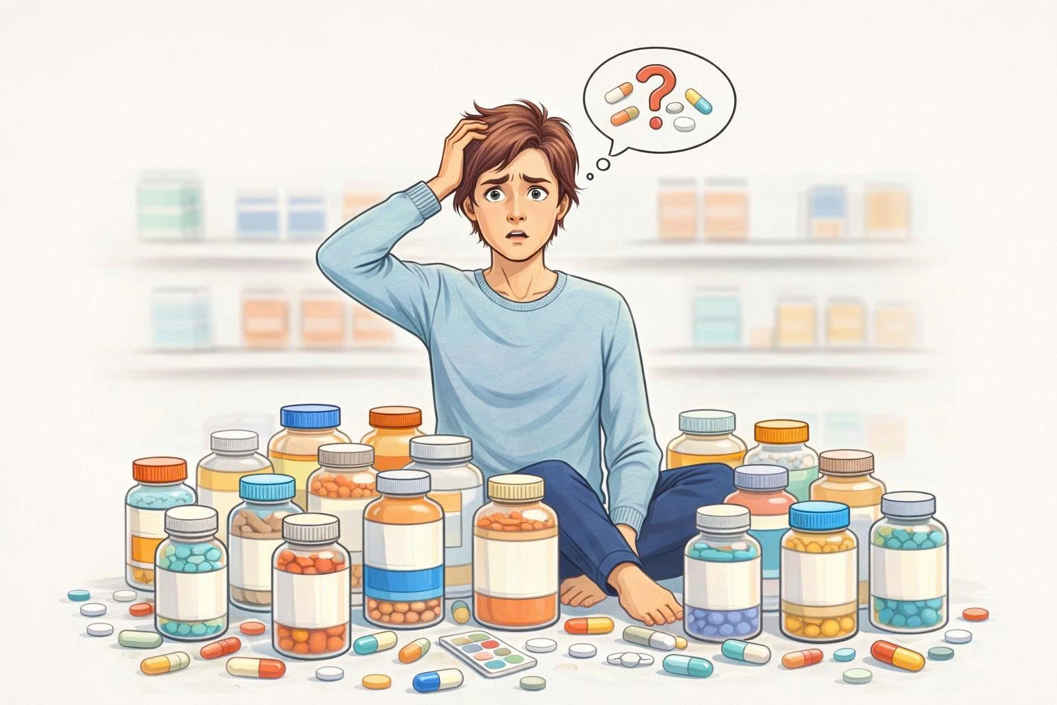 Hình ảnh minh họa người tiêu dùng hoang mang về các sản phẩm trên thị trường