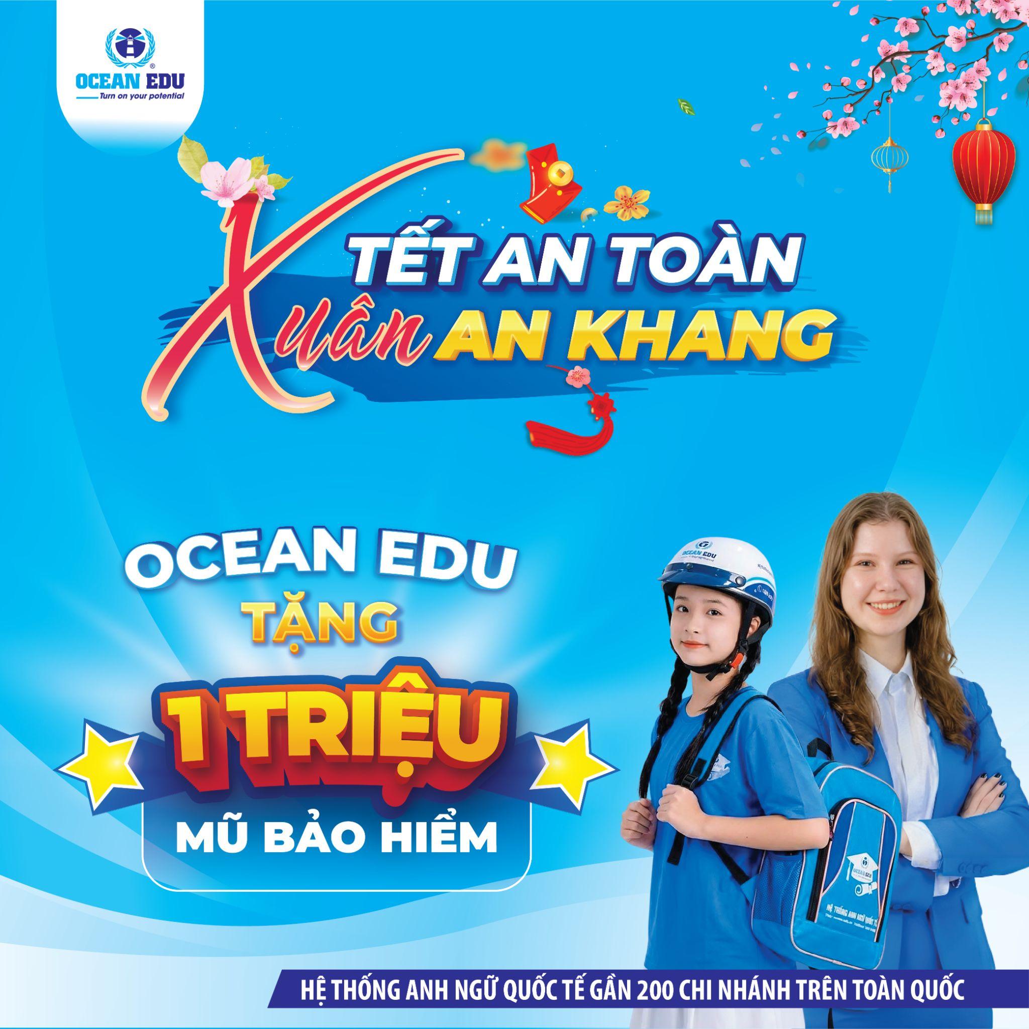 Ocean Edu triển khai chiến dịch “Tết An Toàn – Xuân An Khang”, trao tặng hơn 1 triệu mũ bảo hiểm cho học sinh trên toàn quốc.
