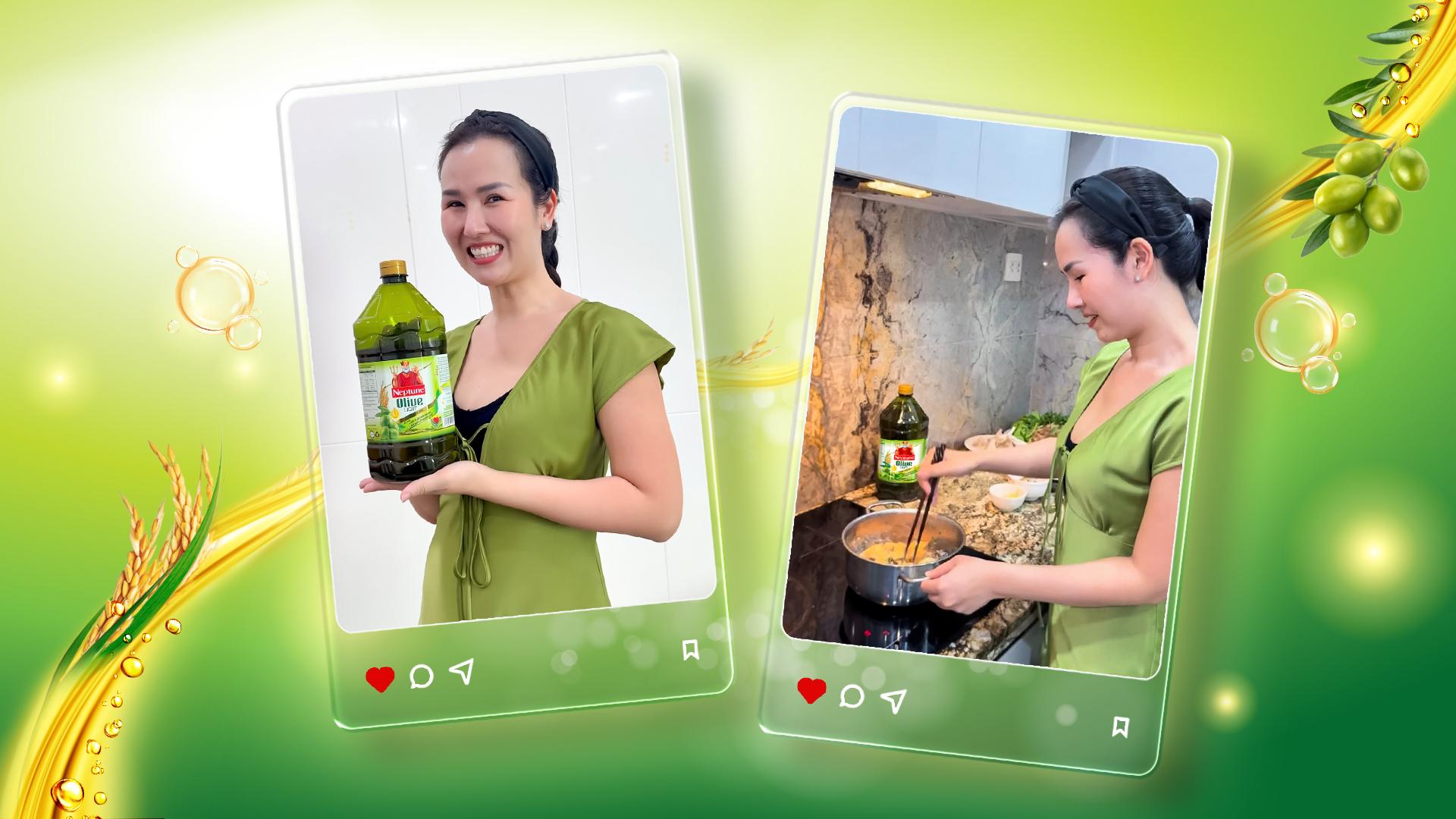 Nữ ca sĩ Võ Hạ Trâm xem Neptune Olive Light là “trợ thủ” mang đến sự an tâm cho người nội trợ khi nấu nướng, giúp cô duy trì chế độ ăn uống lành mạnh và cân bằng cho gia đình.