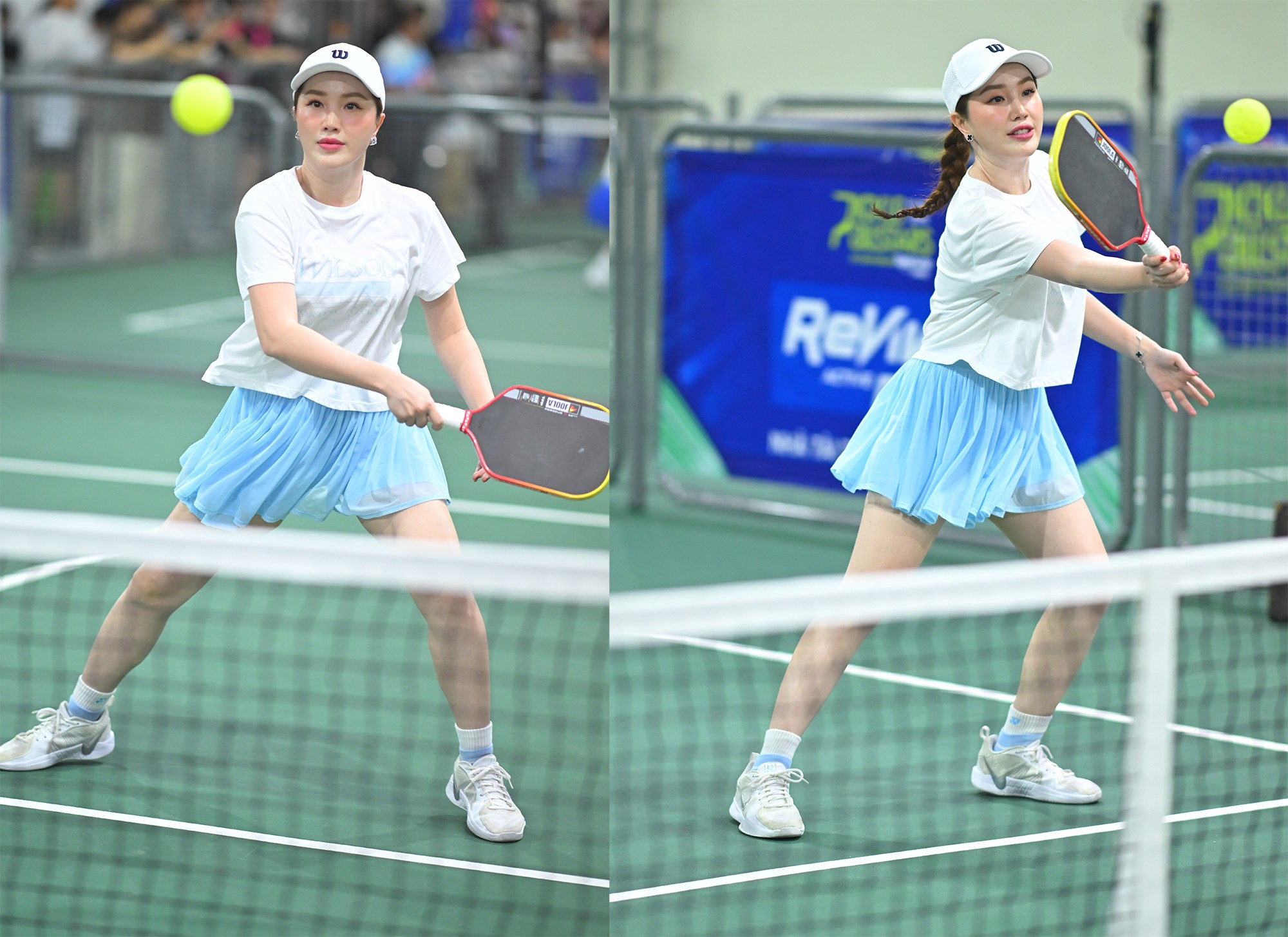 Nữ ca sĩ nổi tiếng cho cô đến với pickleball được khoảng hơn 7 tháng và duy trì 2-3 buổi tập luyện trong tuần.