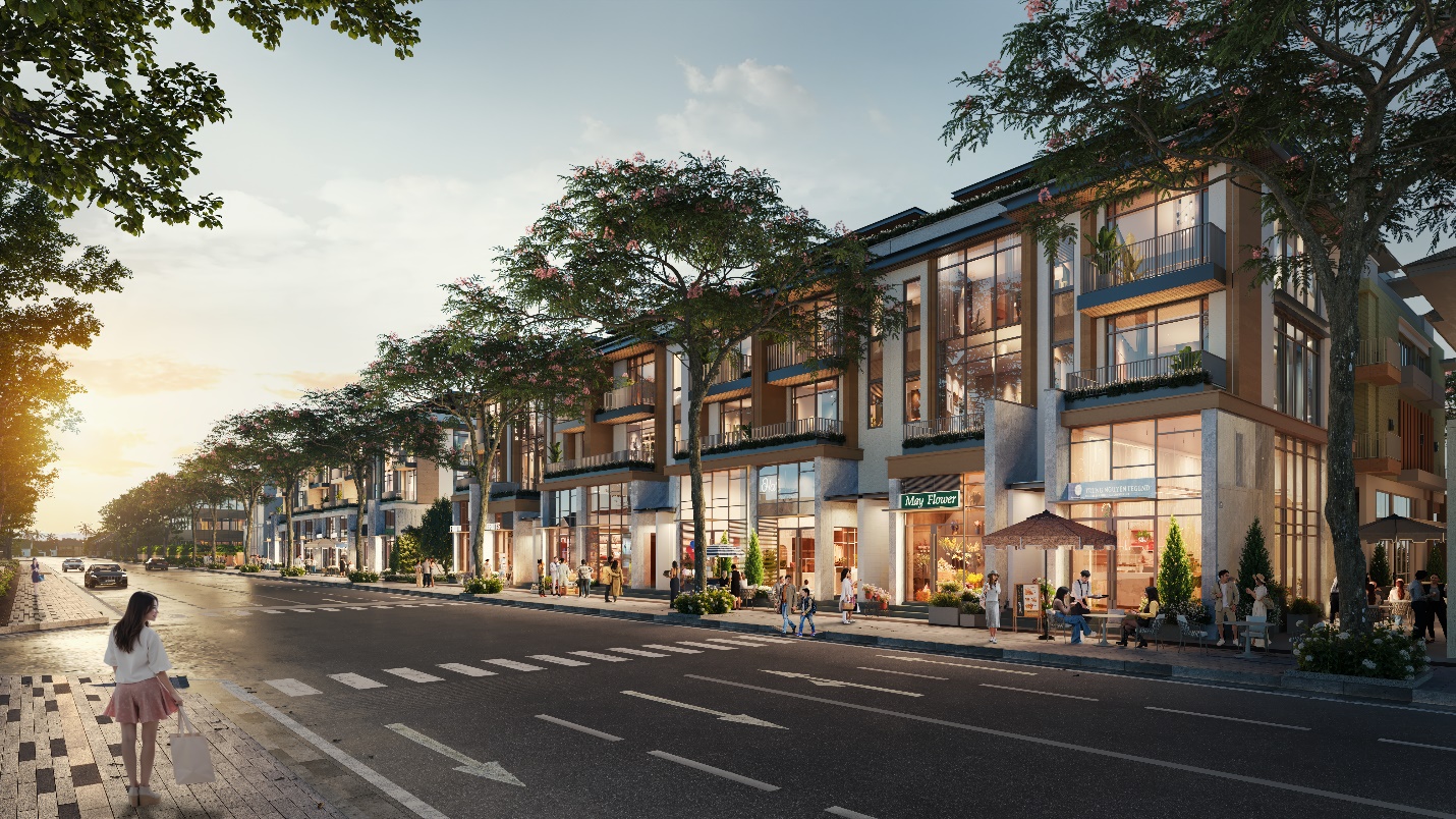 Mặt phố Mira Ville thể hiện tính đa dạng trong sự đồng nhất, góp phần định hình cảnh quan đô thị bền vững