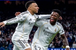 Video bóng đá Real Madrid - Monaco:  " Set tennis "  tưng bừng, Mbappe - Vinicius nhảy múa (Cúp C1)