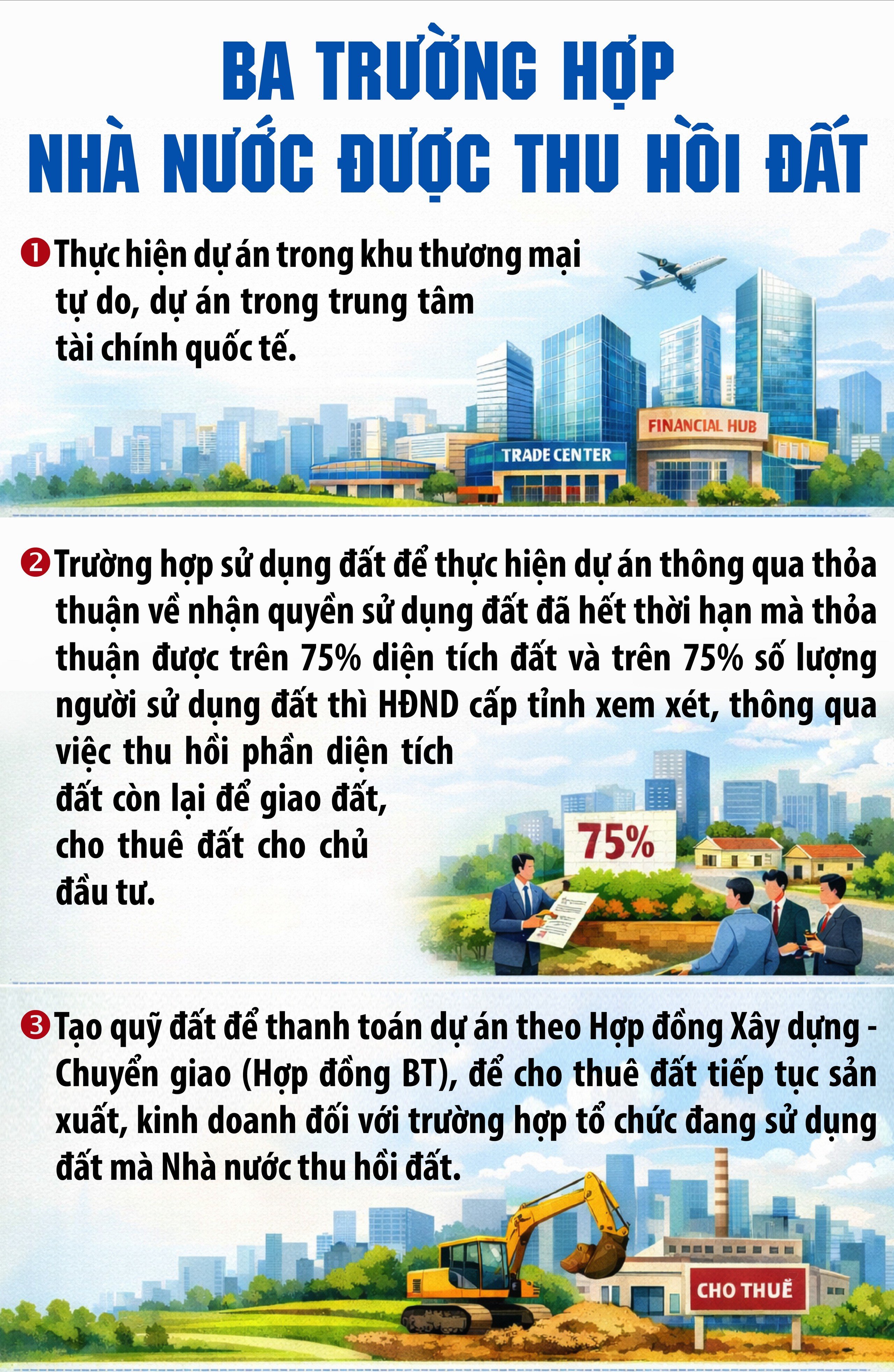 3 trường hợp Nhà nước được thu hồi đất - 1