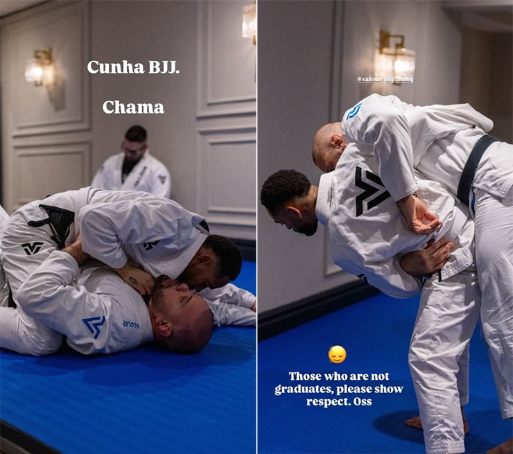 Cunha tập Jiu-Jitsu trong tuần, sẵn sàng cho trận đại chiến với Arsenal