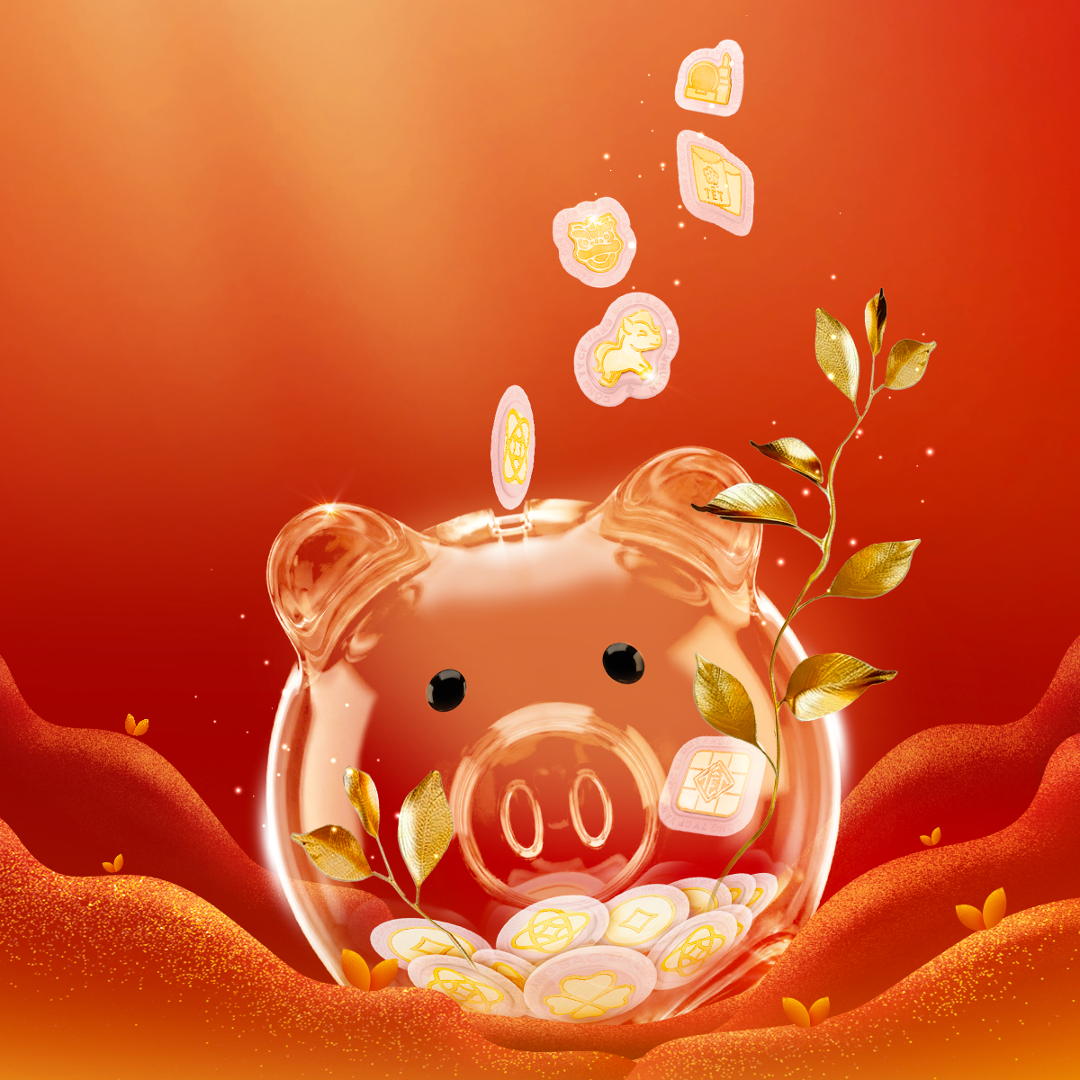 Vàng mini 99,99% Tiểu Lộc Đại Phát với thiết kế trẻ trung, trọng lượng nhỏ, mở đầu cho thói quen tích lũy theo cách rất riêng. Ảnh: PNJ