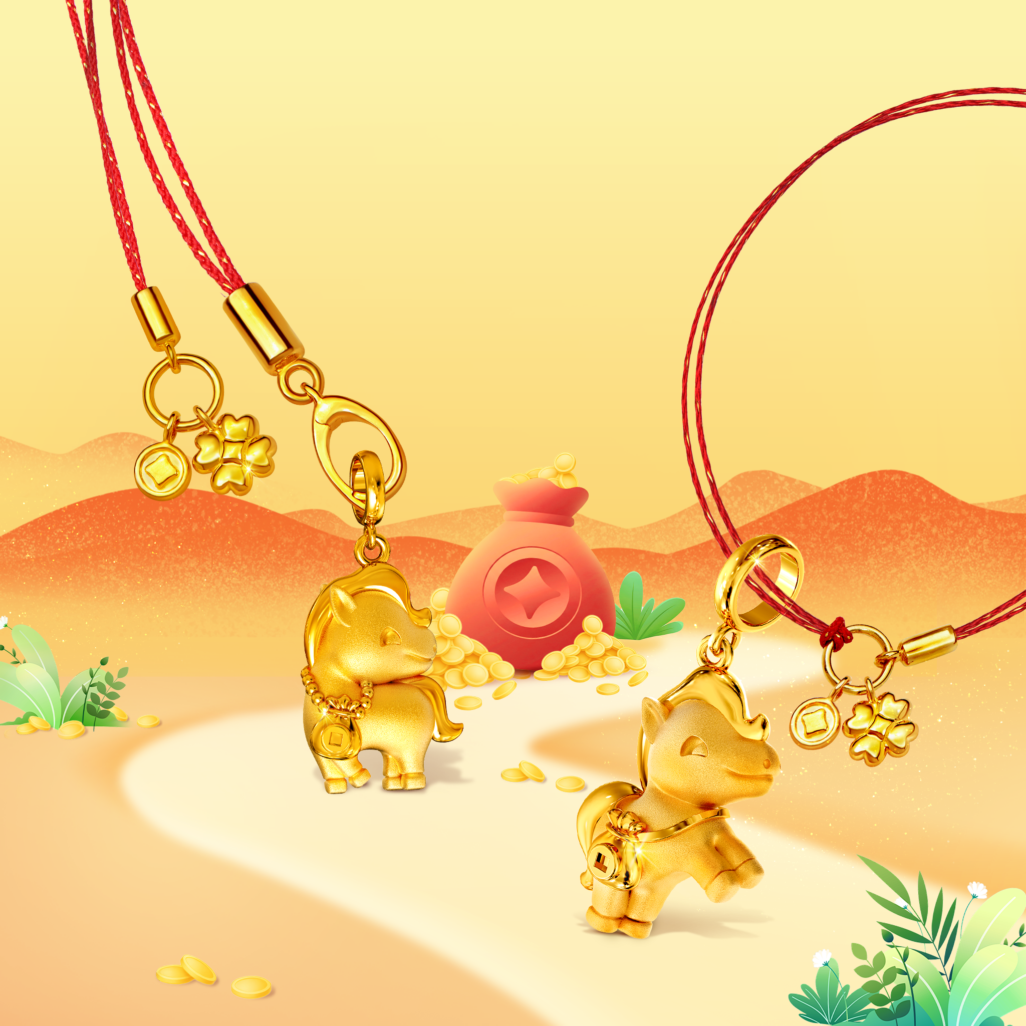 Giới trẻ có thể mang theo Charm vàng đa năng 24K (99,9%) Mã Nhi Rước Lộc bên mình, biến may mắn thành một phần của đời sống thường nhật. Ảnh: PNJ