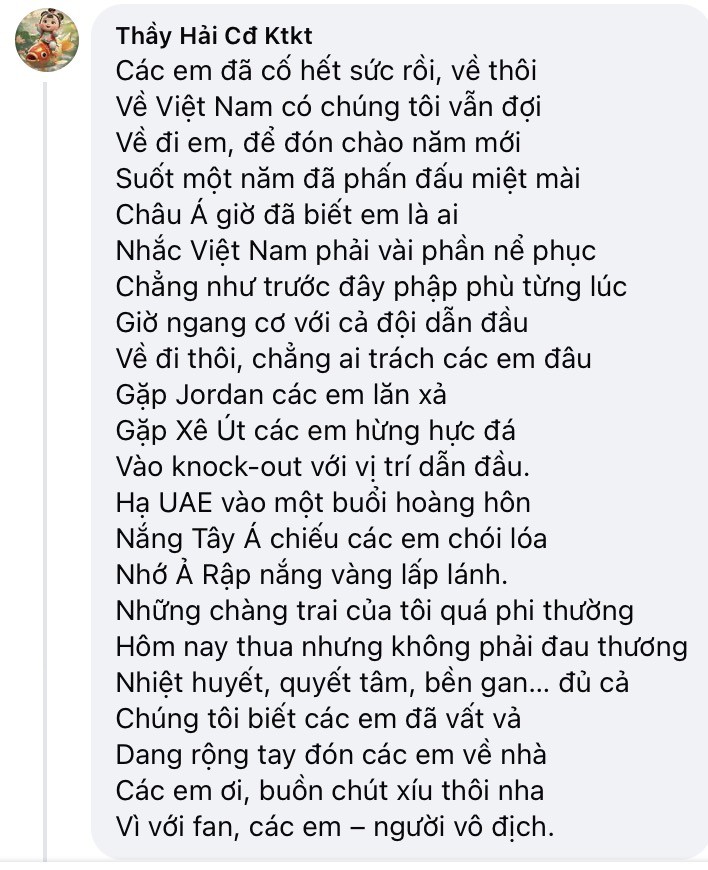 Hụt hẫng, nhưng dân mạng vẫn xuất khẩu thành thơ động viên U23 Việt Nam - 2