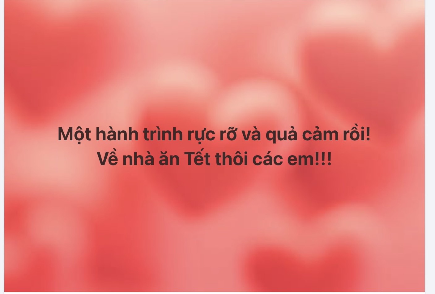 "Một hành trình rực rỡ và quả cảm rồi!".
