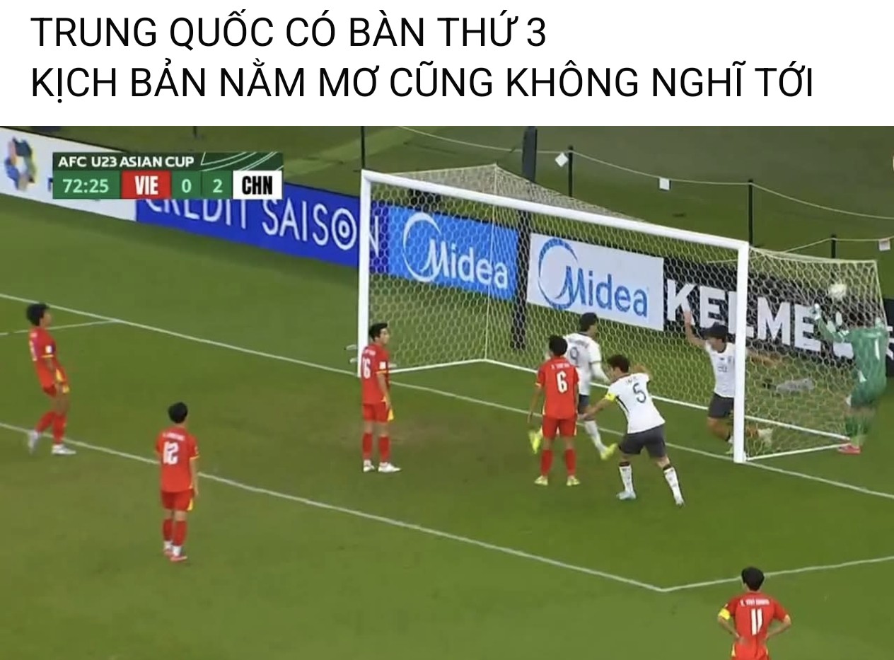 U23 Việt Nam đã thua U23 Trung Quốc tận 3 bàn không gỡ.