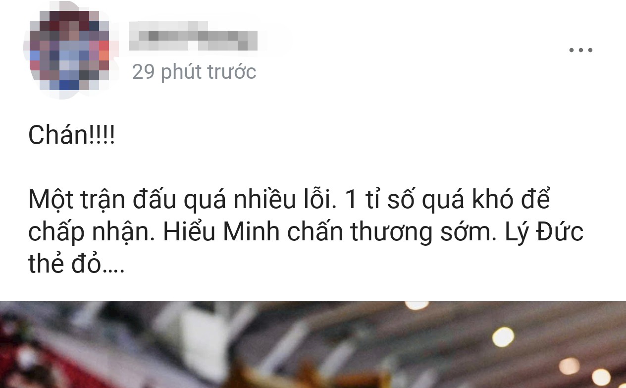 Buồn chán là cảm giác dễ hiểu của các cổ động viên Việt Nam.