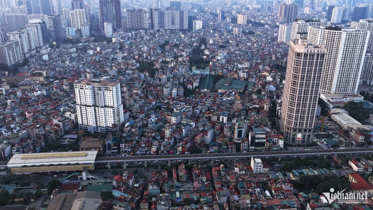 Để GPMB đoạn tuyến Ngụy Như Kon Tum - Nguyễn Trãi, khoảng 700 hộ gia đình, cá nhân có diện tích đất nằm trong phạm vi thu hồi. Ảnh: Đức Hoàng