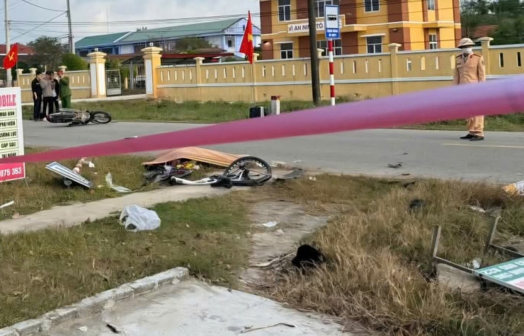 Hiện trường vụ tai nạn.