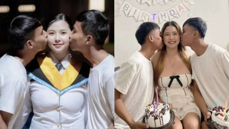 3 người bắt đầu hẹn hò khi Fah đang hoàn thành việc học. Ảnh: 163.com