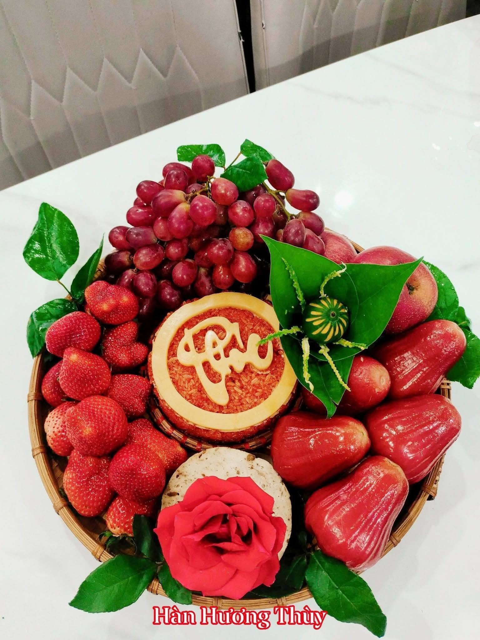 Mâm lễ chay chị Thùy làm cho ngày mùng 1 và ngày rằm tháng 11.