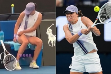 Tay vợt số 2 thế giới tự tay xé váy ở Australian Open 2026, khán giả “đứng hình”