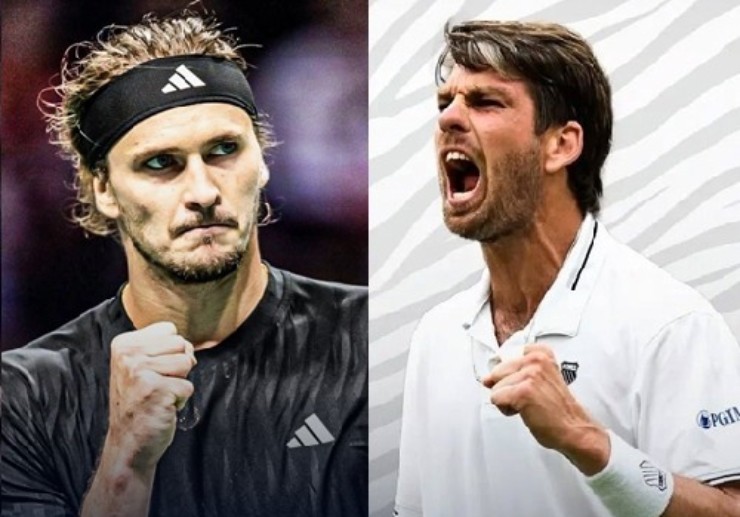 Zverev (bên trái) chưa từng thua đối thủ người Anh