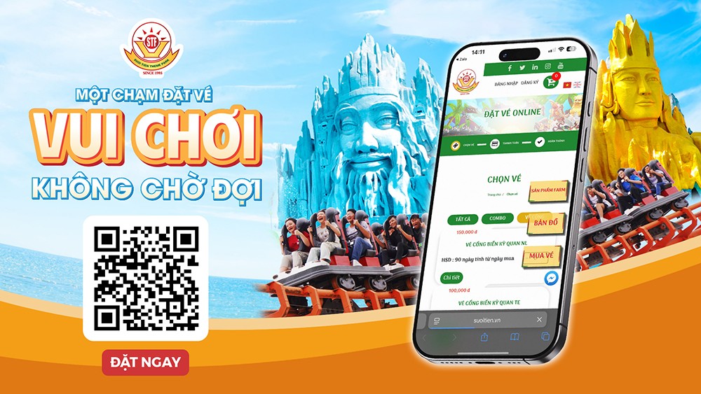 Đặt vé online Suối Tiên nhanh chóng, vào cổng không cần chờ đợi