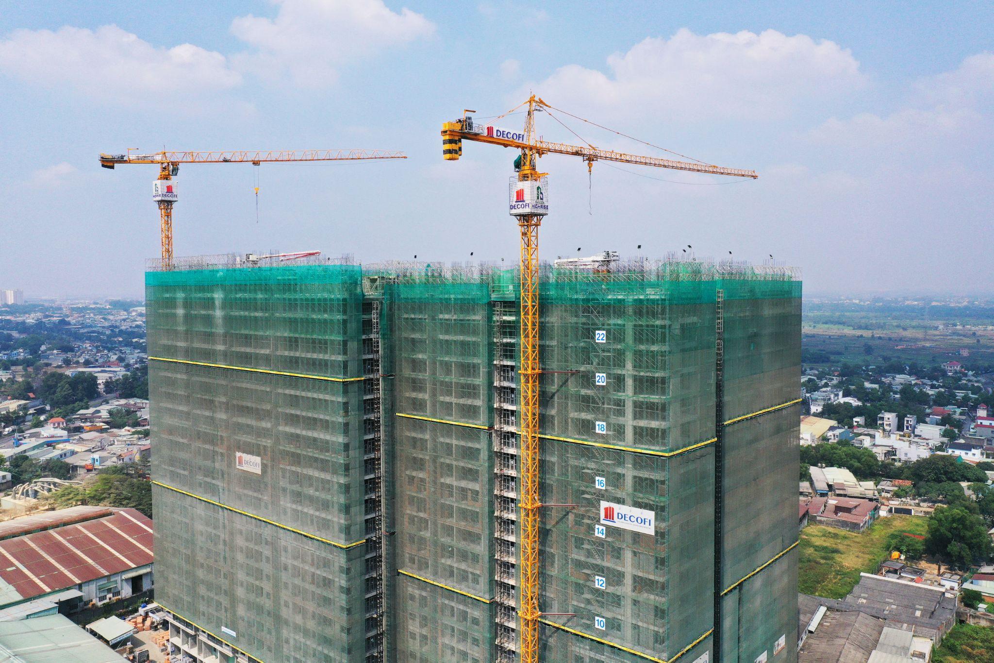 The Aspira đang có tiến độ xây dựng ấn tượng khi giữa tháng 1/2026, Tổng thầu Decofi đã xây 24/30 tầng, dự kiến bàn giao Quý 2/2027.