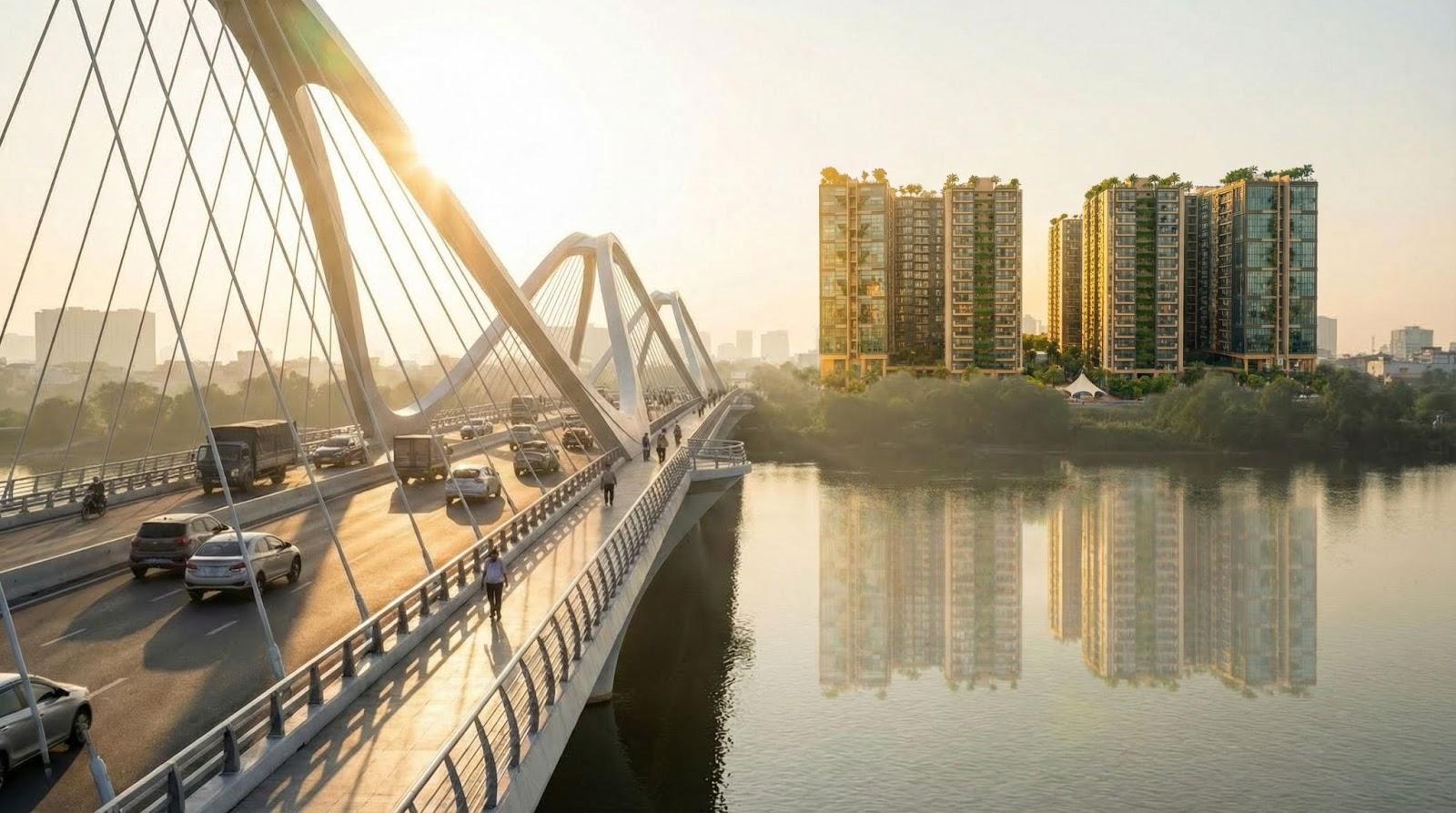 Platinum Long Biên nâng tầm đẳng cấp nhờ hưởng lợi trực tiếp từ cầu Trần Hưng Đạo – trục xuyên tâm mới của Thủ đô - 1