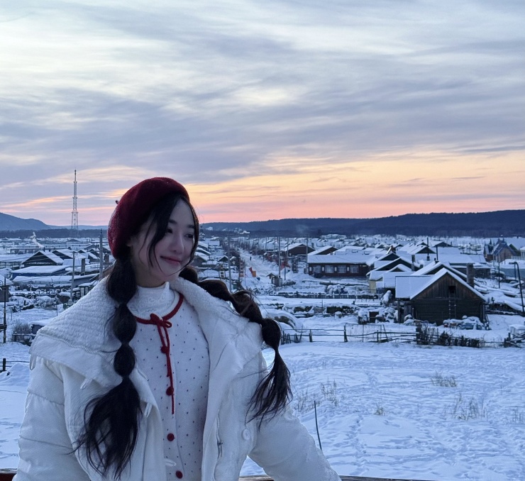 Vẻ đẹp của ngôi làng trong chiều hoàng hôn