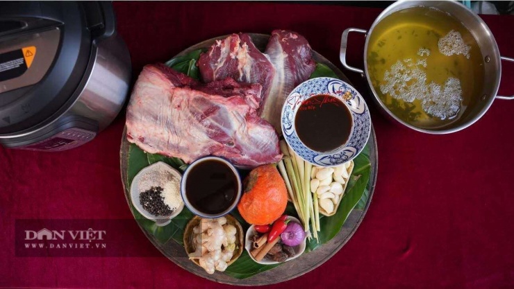 Nguyên liệu làm món bắp bò kho mật mía