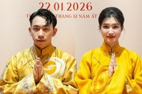 Màu vàng 'phong thủy' trong trang phục cưới nhà tỷ phú Phạm Nhật Vượng