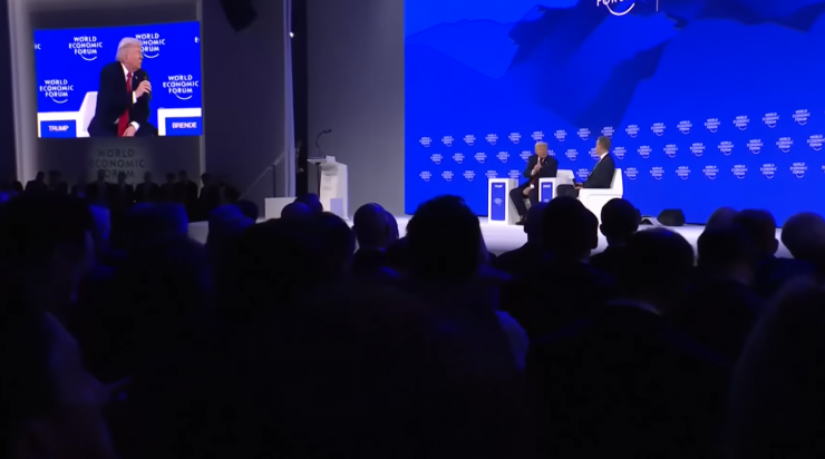 Ông Trump phát biểu tại Davos. Ảnh: CN