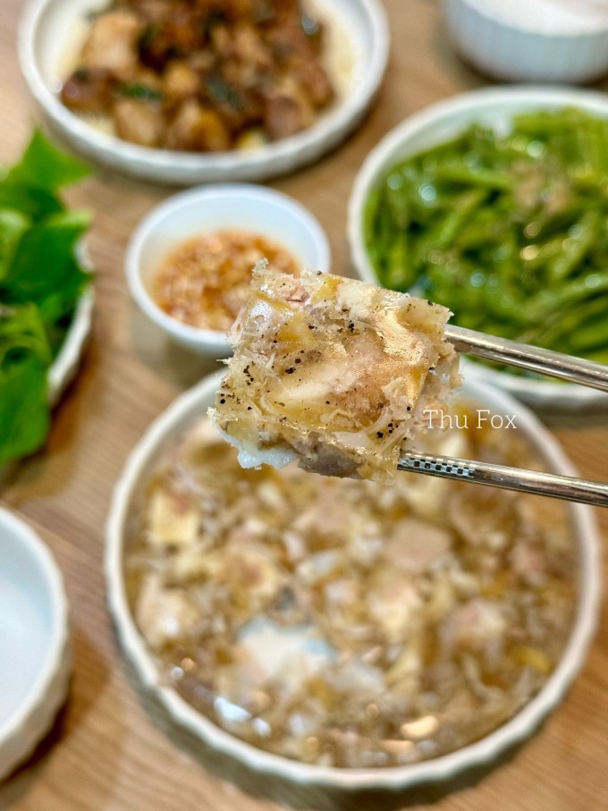 Miếng thịt đông thành phẩm của chị Thu. Ảnh: NVCC