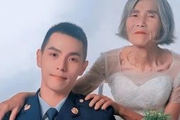 Bộ ảnh cưới chênh nhau 61 tuổi của cô dâu U90: Câu chuyện phía sau mới nghẹn lòng