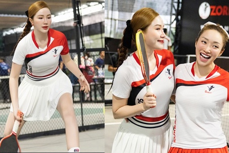 Ca sĩ Bảo Thy, tay vợt Lý Hoàng Nam vô địch giải pickleball toàn cao thủ