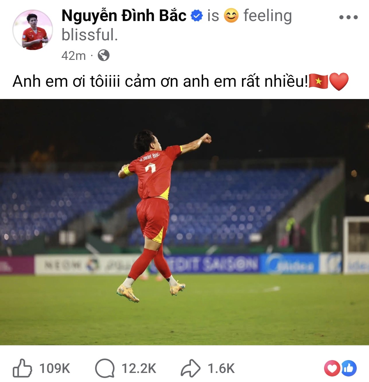 Đình Bắc "cảm ơn anh em rất nhiều", dân mạng đáp "đỉnh nóc kịch trần bay phấp phới" - 1