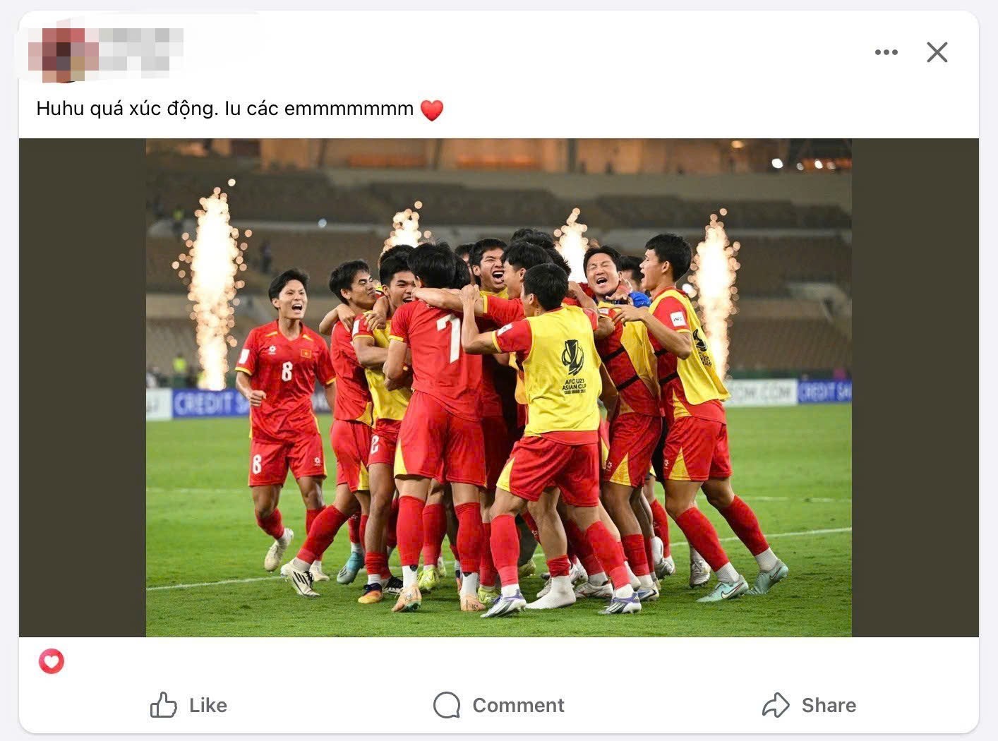 "Huhu, quá xúc động".