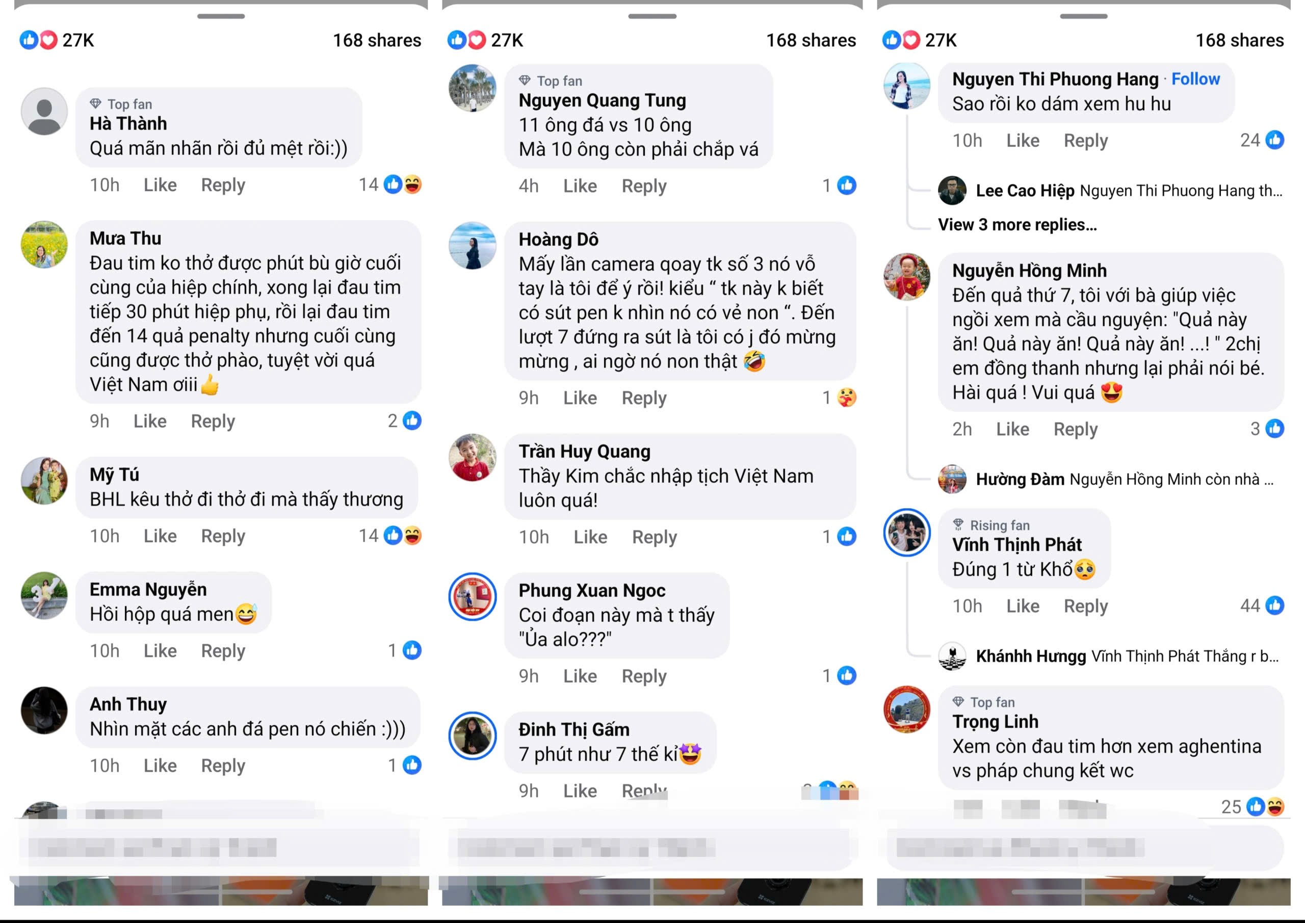 Một số bình luận của cộng đồng mạng.