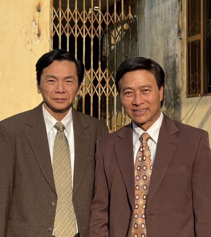 Lần đầu tiên,&nbsp;Nghệ sĩ Nhân dân Trung Anh đóng chung phim cùng&nbsp;Nghệ sĩ Ưu tú Quốc Tuấn. Ảnh: FBNV