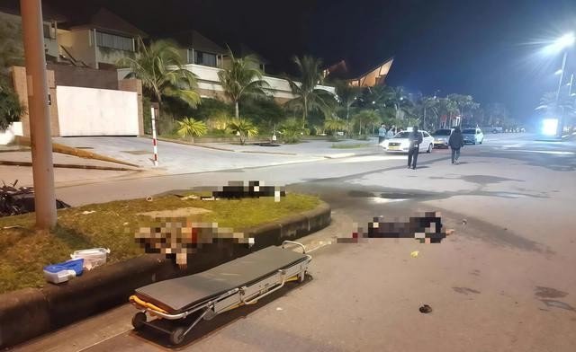 Hiện trường vụ việc 3 người tử vong và 2 người bị thương nặng. 