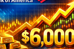 Bank of America dự báo giá vàng lên 6.000 USD