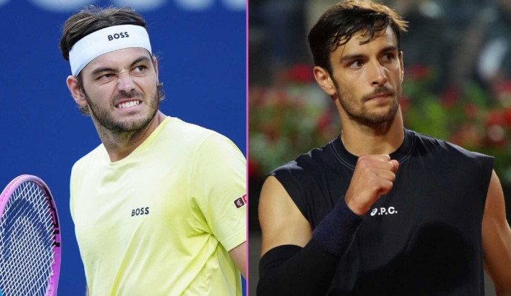 Trận đấu được dự đoán là "cân tài cân sức" giữa Musetti (bên phải) và Fritz (bên trái)