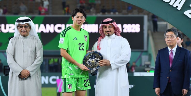 Li Hao bị&nbsp;Araki chiếm lấy danh hiệu thủ môn xuất sắc nhất U23 châu Á 2026