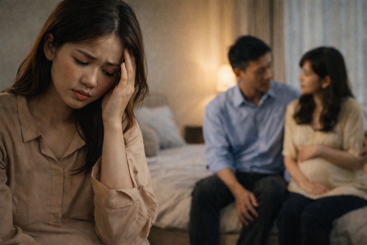 Tôi phát hiện mình mang thai, cảm giác mừng vì được làm mẹ vừa xuất hiện thì cảm giác sợ hãi lại ập tới. (Ảnh minh hoạ: AI)