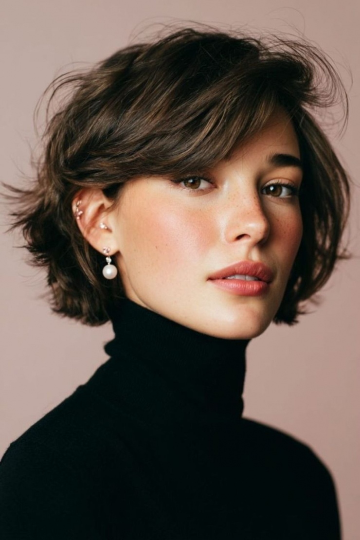 Năm nay, giới làm đẹp còn tích cực đẩy mạnh tuft bob - kiểu biến thể của bob ngắn mang vẻ đơn giản và sang trọng. Điểm mấu chốt của kiểu dáng là các lớp ngắn tách rời, tạo nhịp điệu và độ chuyển mềm mại cho mái tóc, giúp tóc có cảm giác bồng, tơi. Tuft bob thích hợp với những người thích phong cách tối giản, quiet luxury (giàu ngầm), người tóc mỏng đến trung bình.