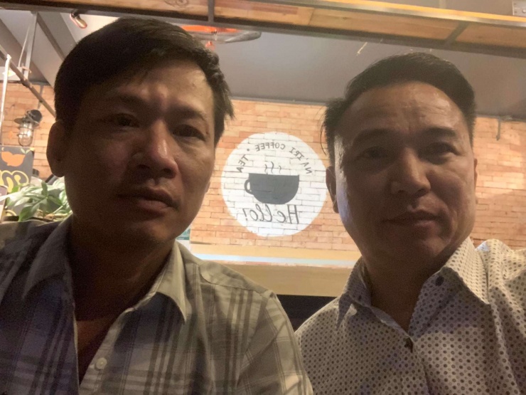 Thanh Tùng và nhạc sĩ Tô Hiếu tại Phan Rang. Ảnh: Tô Hiếu