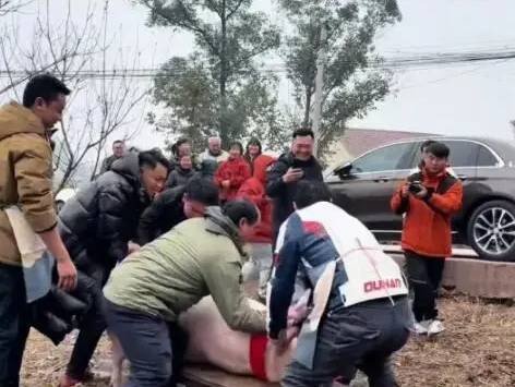 Bữa tiệc mổ lợn của cô gái Đãi Đãi trước đó. Ảnh: Sohu