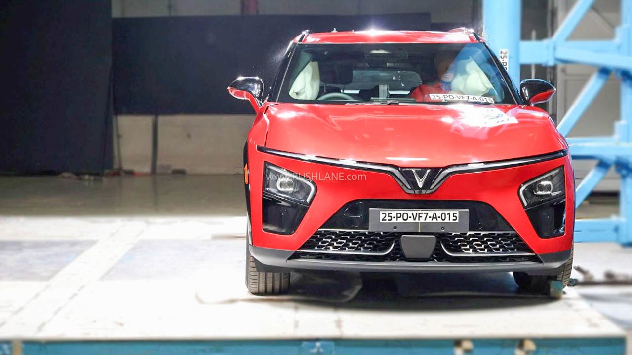 VinFast VF 7 vừa đạt chứng nhận an toàn 5 sao từ Bharat NCAP tại Ấn Độ.