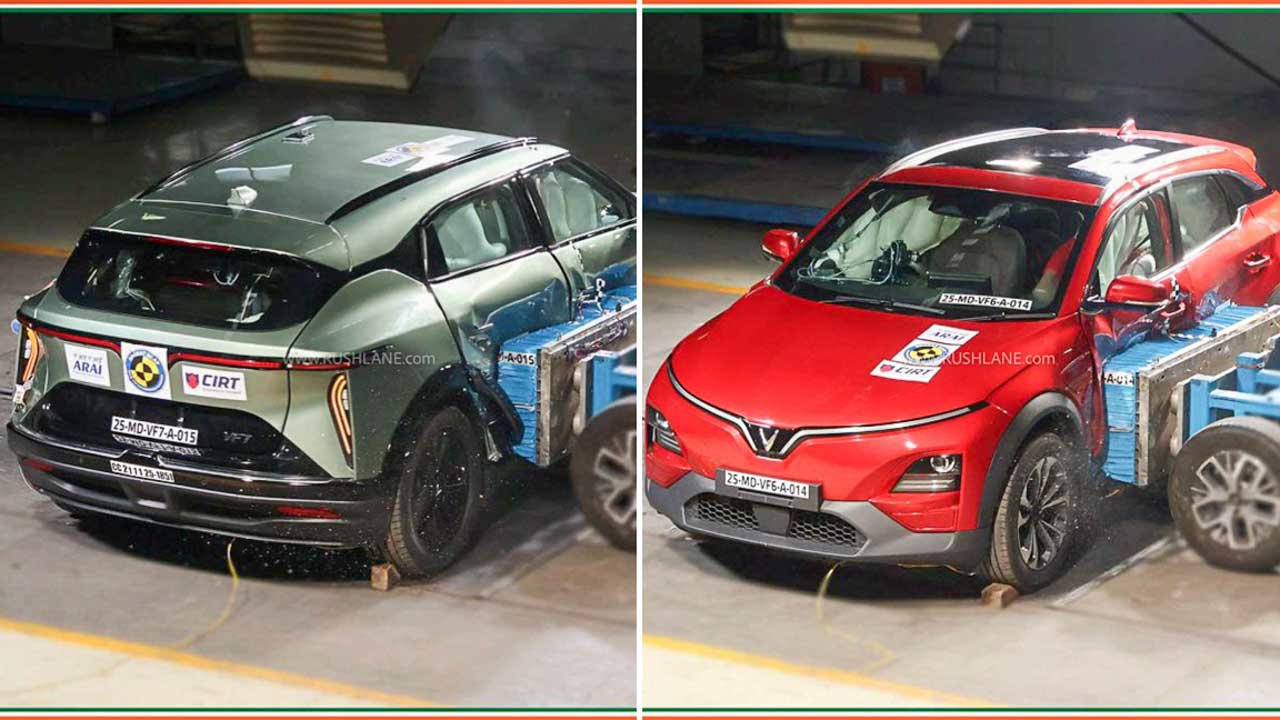 VinFast VF7 và VF6 đạt chuẩn an toàn cao nhất tại Ấn Độ - 1