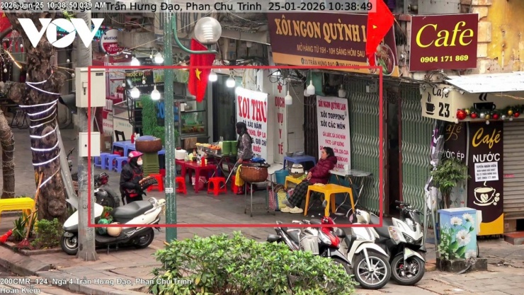 Camera AI phát hiện vi phạm về trật tự đô thị