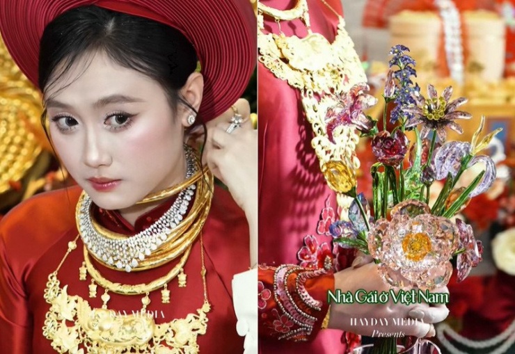 Bó hoa cưới trị giá 200 triệu đồng do chú rể đặt về từ Mỹ 