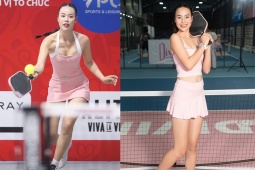 Á hậu Ánh Vương tập thể thao xuyên Tết, mong tiếp tục vô địch pickleball