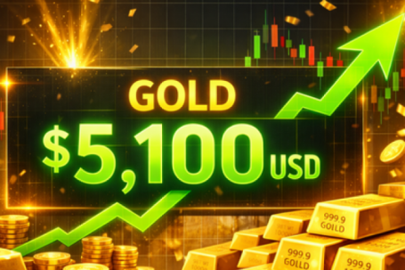 Giá vàng thế giới vượt 5.100 USD, đạt mức cao kỷ lục mọi thời đại