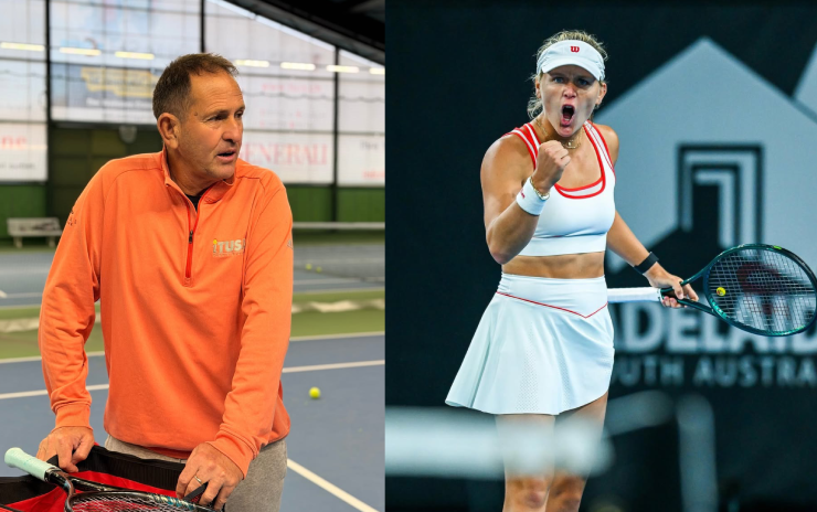 HLV&nbsp;Font De Mora (bên trái) bị cáo buộc khi trở lại làm việc với nữ tay vợt&nbsp;Peyton Stearns tại Úc